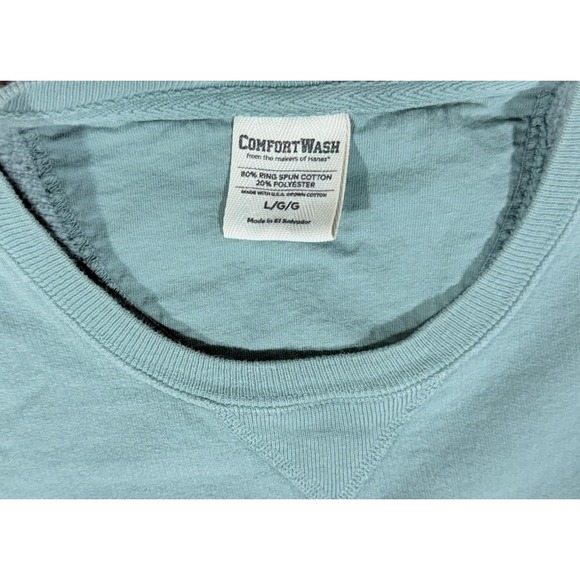 Large Comfort Wash Green CSU Crew Neck‎ Sweatshirt - Picture 4 of 5